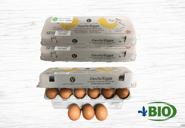 Vendredi fou -  3 Douzaines de PETITS oeufs biologiques