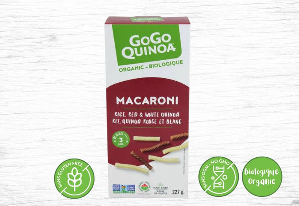 Gogo Quinoa, macaroni rouge et blanc biologique sans gluten