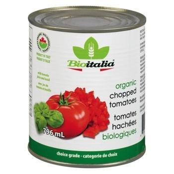 Bioitalia tomates hachées biologiques avec basilic - Fermes Valens
