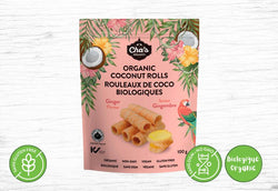 Cha's Organics, Rouleaux de coco au gingembre biologiques - Fermes Valens
