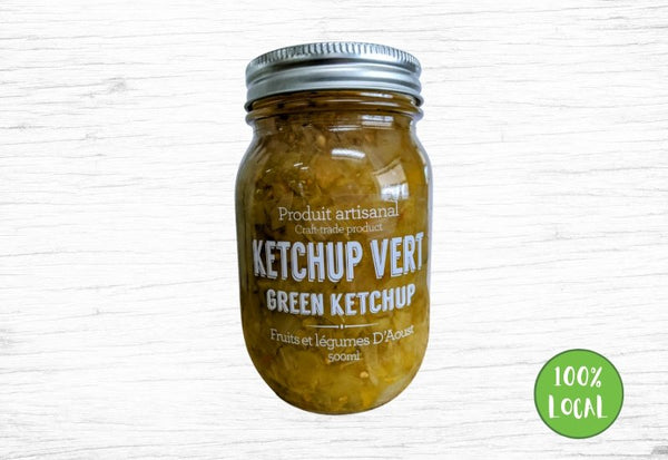 D'Aoust, ketchup vert- produit artisanal - Fermes Valens