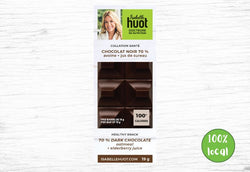 Isabelle Huot, Chocolat noir 70% avoine + jus de sureau - Fermes Valens