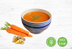VG Gourmet, carrot and ginger soup - Fermes Valens