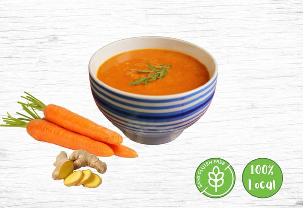 VG Gourmet, carrot and ginger soup - Fermes Valens